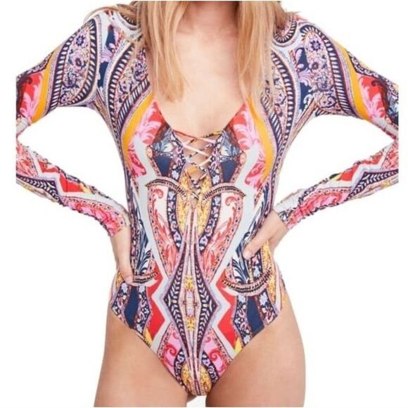 Free People Intimately Paisley BodySuit - Picture 6 of 6